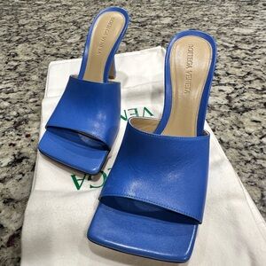 Bottega Veneta Vibrant Blue Mules NEW- NEVER Worn